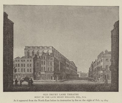 Old Drury Lane Theatre by English School
