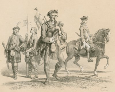 Old Highland Brigade and Life Guardsman by English School