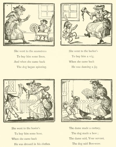 Old Mother Hubbard And Her Dog by English School