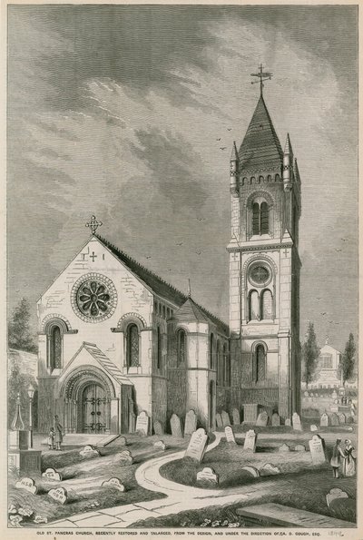 Old St Pancras Church, London, recently restored and enlarged by English School