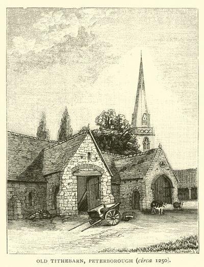 Old Tithebarn, Peterborough, circa 1250 by English School