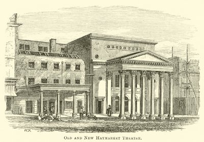 Old and New Haymarket Theatre by English School