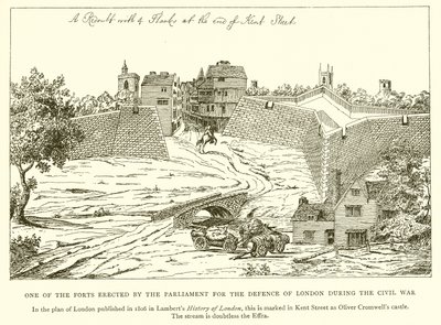 One of the Forts Erected by the Parliament for the Defence of London during the Civil War by English School