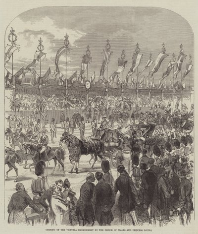 Opening of the Victoria Embankment by the Prince of Wales and Princess Louisa by English School