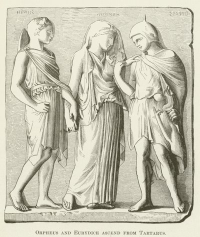 Orpheus and Eurydice Ascend from Tartarus by English School