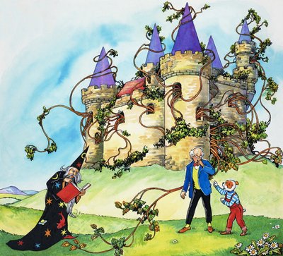 Overgrown Castle by English School