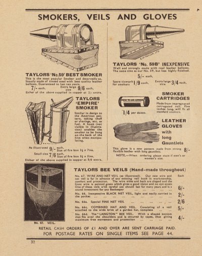 Page Taylors Bee Supplies Catalogue by English School