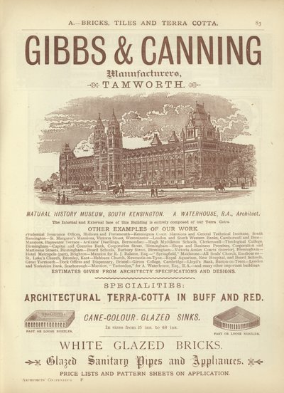 Page from The Architects, Surveyors and Engineers Compendium 1892 by English School