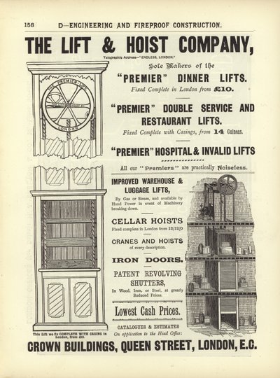 Page from The Architects, Surveyors and Engineers Compendium 1892 by English School