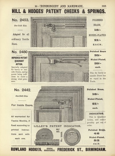 Page from The Architects, Surveyors and Engineers Compendium 1892 by English School