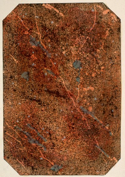 Page from a Victorian Pattern Book Showing Marbling Effects by English School