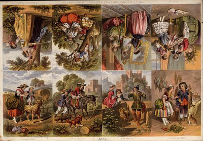 Page of Victorian printed scraps by English School