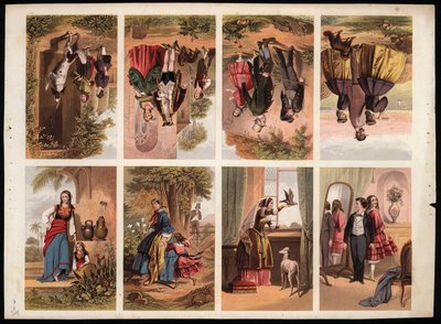Page of Victorian printed scraps by English School