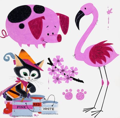 Painting Pigs and Pelicans by English School