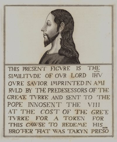 Painting of Jesus Christ on Oak by English School