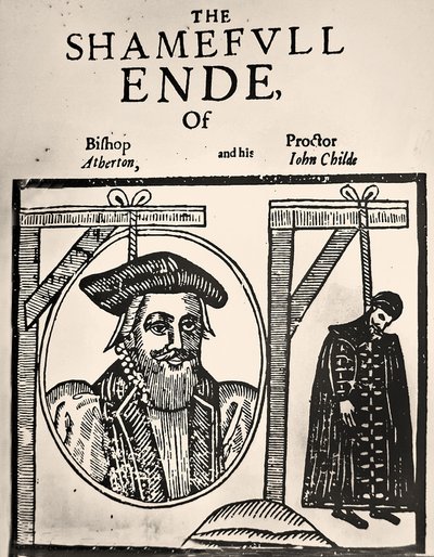 Pamphlet Announcing the Execution of John Atherton and His Lover John Childe for Buggery by English School