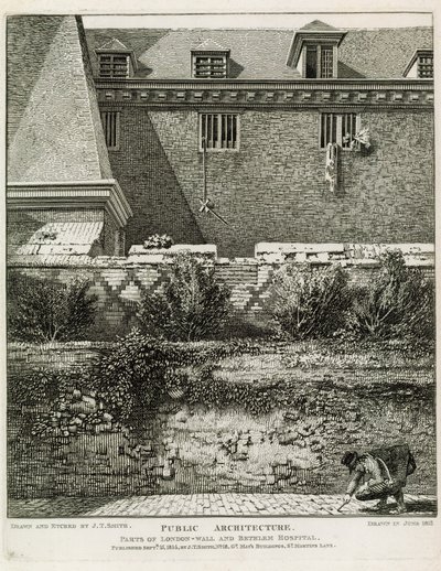 Part of London Wall and Bethlem Hospital by English School