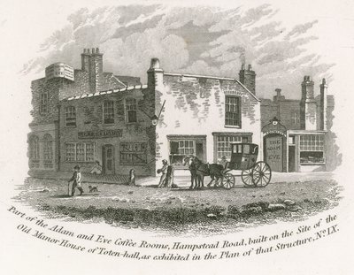 Part of the Adam and Eve Coffee Rooms, Hampstead Road by English School