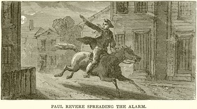 Paul Revere Spreading the Alarm by English School