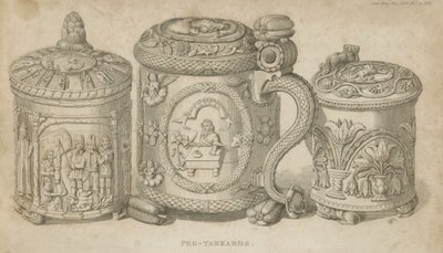 Peg Tankards by English School
