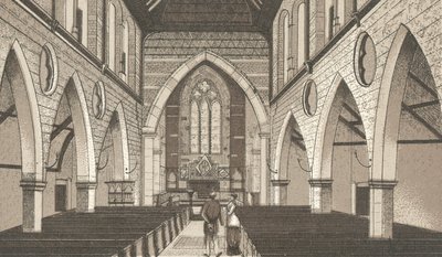 Penarth Church, interior by English School