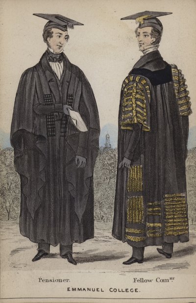 Pensioner, Fellow Commoner, Emmanuel College by English School