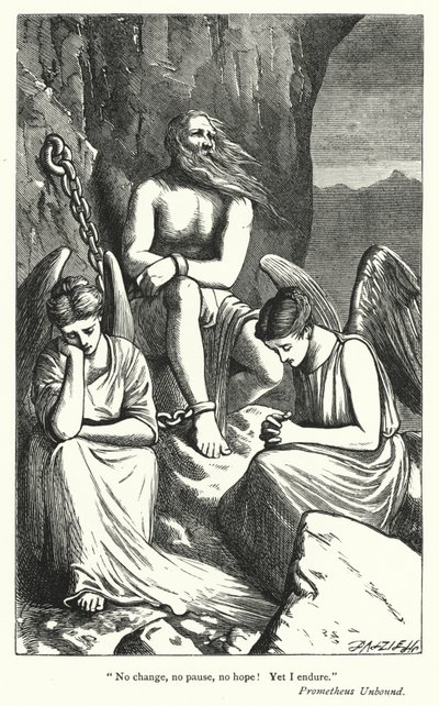 Percy Bysshe Shelley: Illustration for Prometheus Unbound by English School