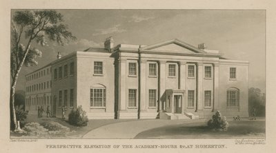 Perspective Elevation of the Academy House at Homerton by English School