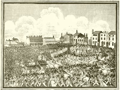 Peterloo Massacre by English School