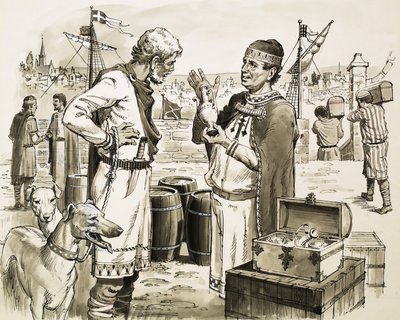 Phoenician Traders by English School