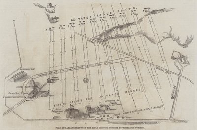 Plan and Arrangements of the Rifle-Shooting Contest at Wimbledon Common by English School
