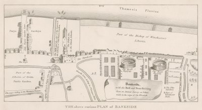 Plan of Bankside, Southwark by English School