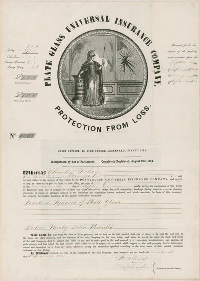 Plate Glass Universal Insurance Company by English School