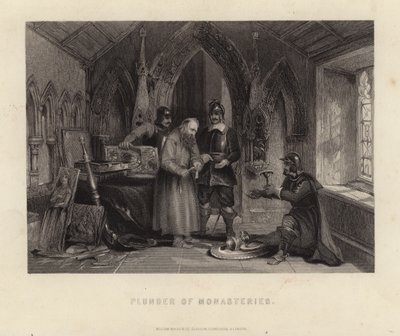 Plunder of Monasteries by English School