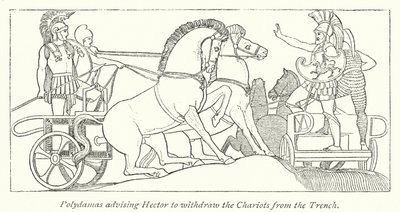 Polydamas advising Hector to withdraw the Chariots from the Trench by English School