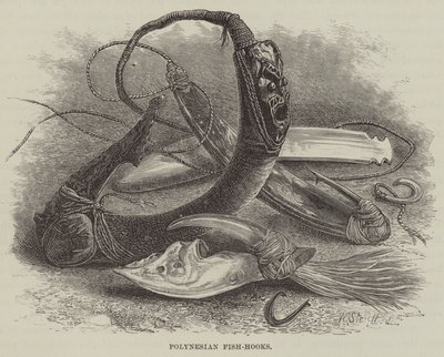 Polynesian Fish-Hooks by English School