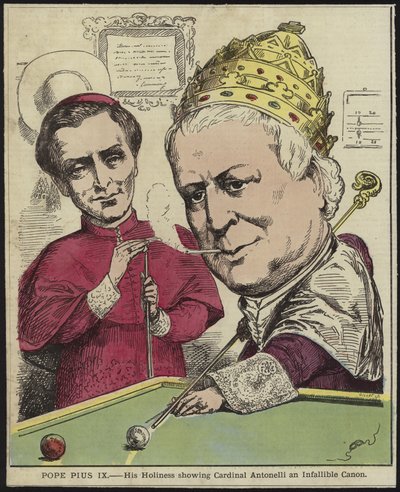 Pope Pius IX - His Holiness Showing Cardinal Antonelli an Infallible Canon by English School