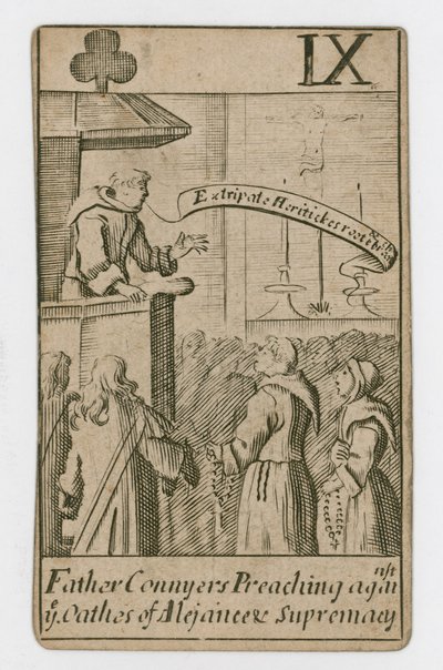 Popish Plot playing card by English School