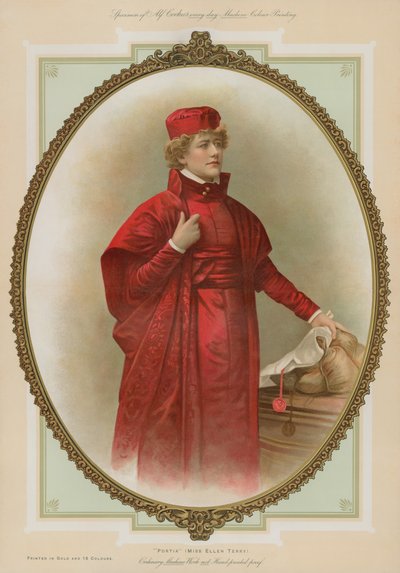 Portia, Miss Ellen Terry by English School