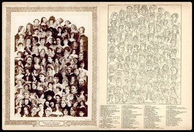 Portrait Montage, c. 1910: Eminent Women, Literary and Historical by English School