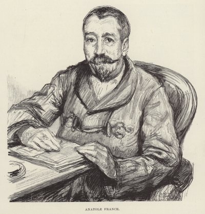 Portrait of Anatole France by English School
