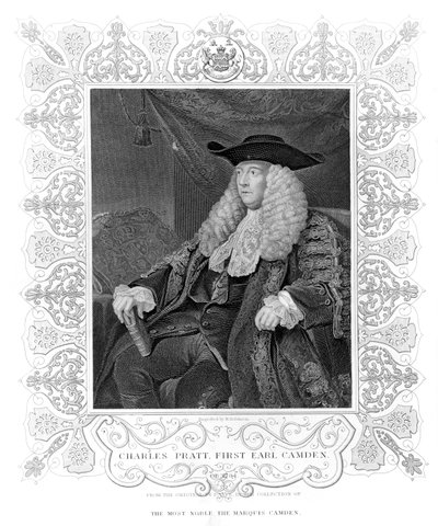 Portrait of Charles Pratt, 1st Earl Camden, engraved by H. Robinson by English School
