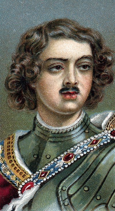 Portrait of English Emperor Peter the Great, Peter I or Pyotr Alexeyevich Romanov - Peter I the Great - From Series 