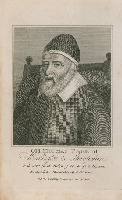 Portrait of Old Thomas Parr by English School