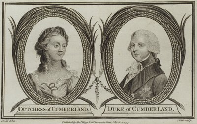 Portraits of the Duchess and Duke of Cumberland by English School