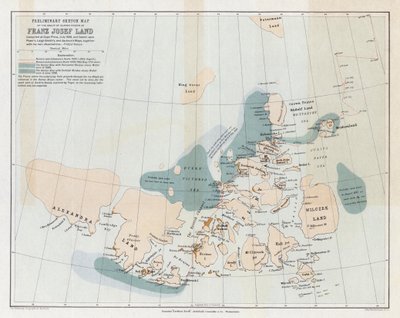 Preliminary sketch map of the group of islands known as Franz Josef Land by English School