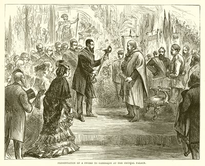 Presentation of a Sword to Garibaldi at the Crystal Palace by English School