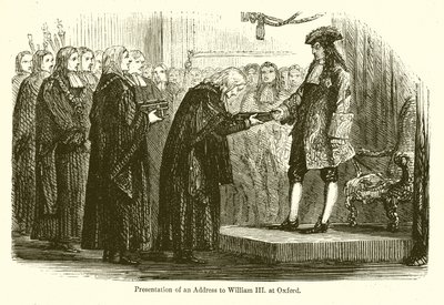 Presentation of an Address to William III at Oxford by English School