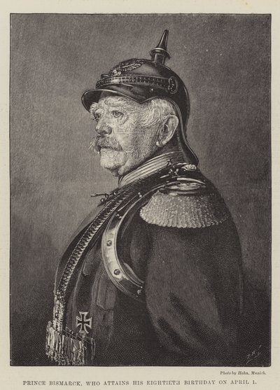 Prince Bismarck, who attains his Eightieth Birthday on 1 April by English School