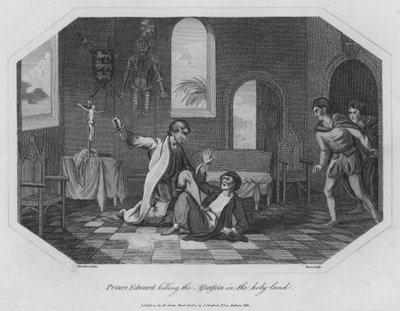 Prince Edward Killing the Assassin in the Holy Land by English School